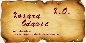 Kosara Odavić vizit kartica
